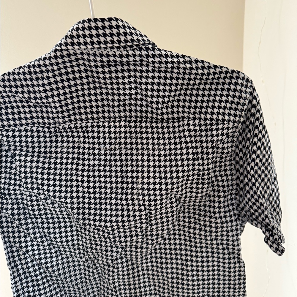 Black and White Houndstooth Collar Shirt - Picture 11 of 11